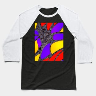 Blackhole and Multicolor Portal - Stained Glass Design Baseball T-Shirt